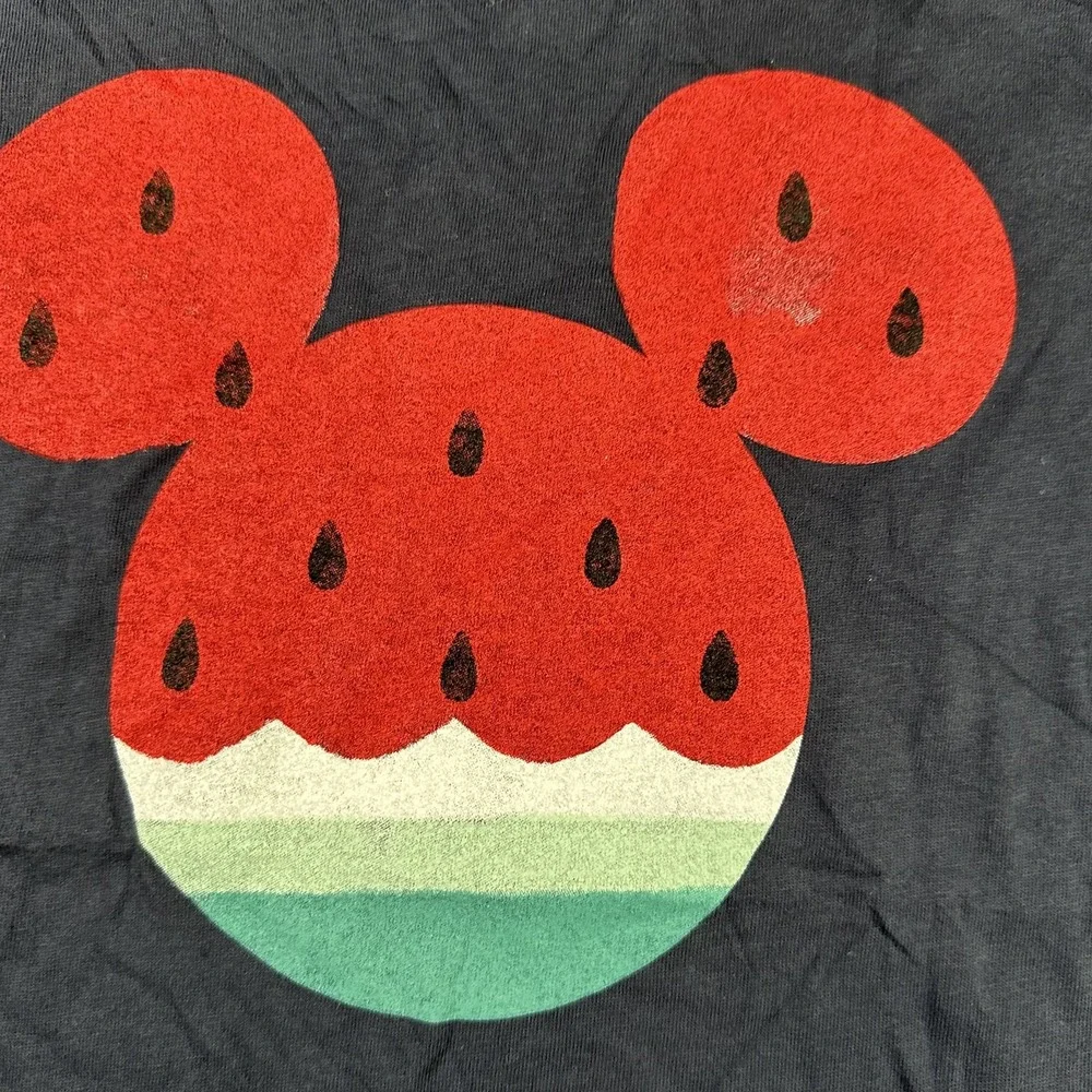 Gap Disney Shirt Girls Large 10 Navy Blue Watermelon Mickey Mouse Tee Kids NWT